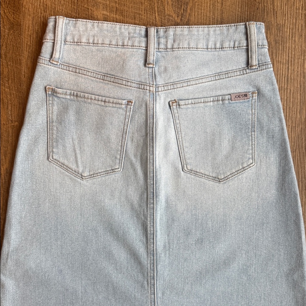 NWT Joes Jeans Margo Denim Midi Skirt Light Wash Women’s Size 26 - Picture 6 of 12